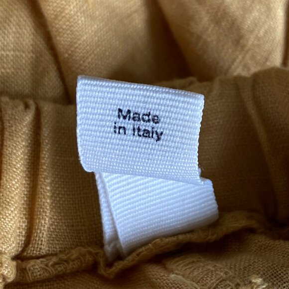 Unique 100% Linen Skirt (Harem Style), OS, yellow-mustard - Picture 11 of 12